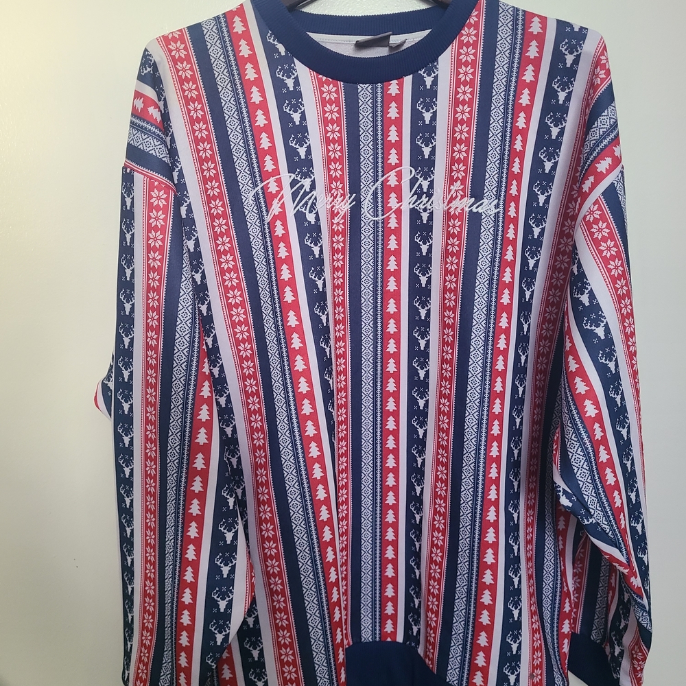 ASOS Red and Blue Festive Crewneck Sweater
